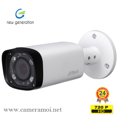 Camera Dahua HAC-HFW1100RP-VF-IRE6 1.0 Megapixel, IR 60m,F2.7-12mm, vỏ kim loại IP67