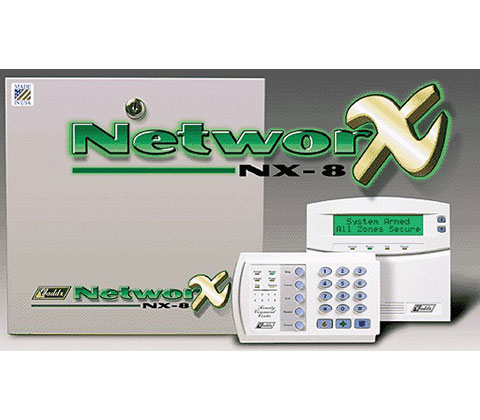 NetworX-NX-8 trung tam báo cháy báo trộm 8 zone, bao gồm bàn phím, binh acquy