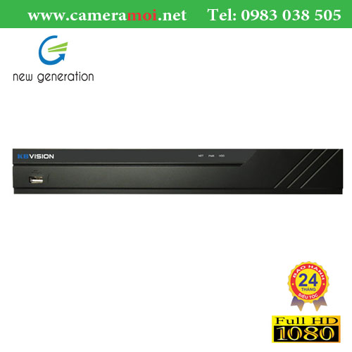 Đầu ghi hình KBVISION KX-8104D5 4 kênh HD 2MP + 2 kênh IP, 1 Sata, Audio 1/1, Push Video, kết nối 5 in 1